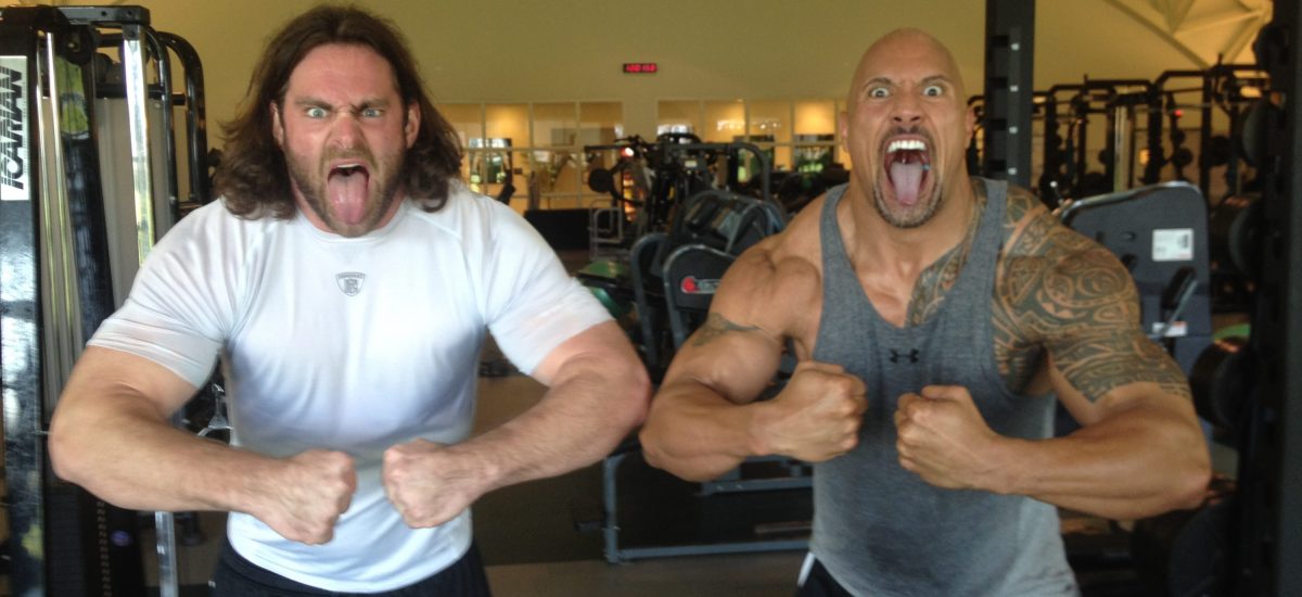 Evan Mathis and Dwayne Johnson (commons.wikimedia.org)