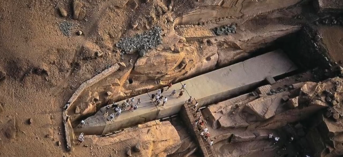 Nedokončený egyptský obelisk