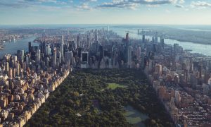 Letecký záber na Central park