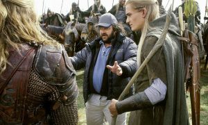 Režisér Peter Jackson na nakrúcaní Pána Prsteňov