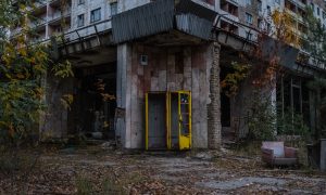 Opustené mesto neďaleko Černobyľu