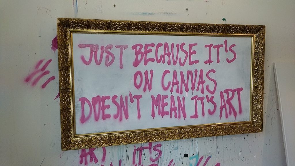 Len preto, že to je na plátne, neznamená, že to je umenie. No nie