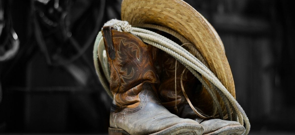 kovboj cizmy klobuk laso cowboy