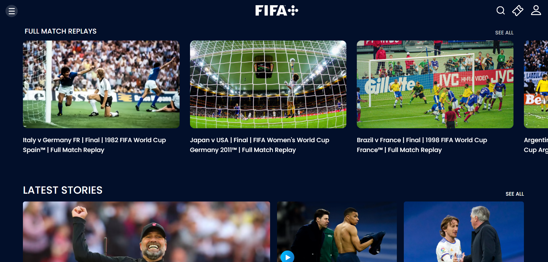 Nová streamovacia služba FIFA+