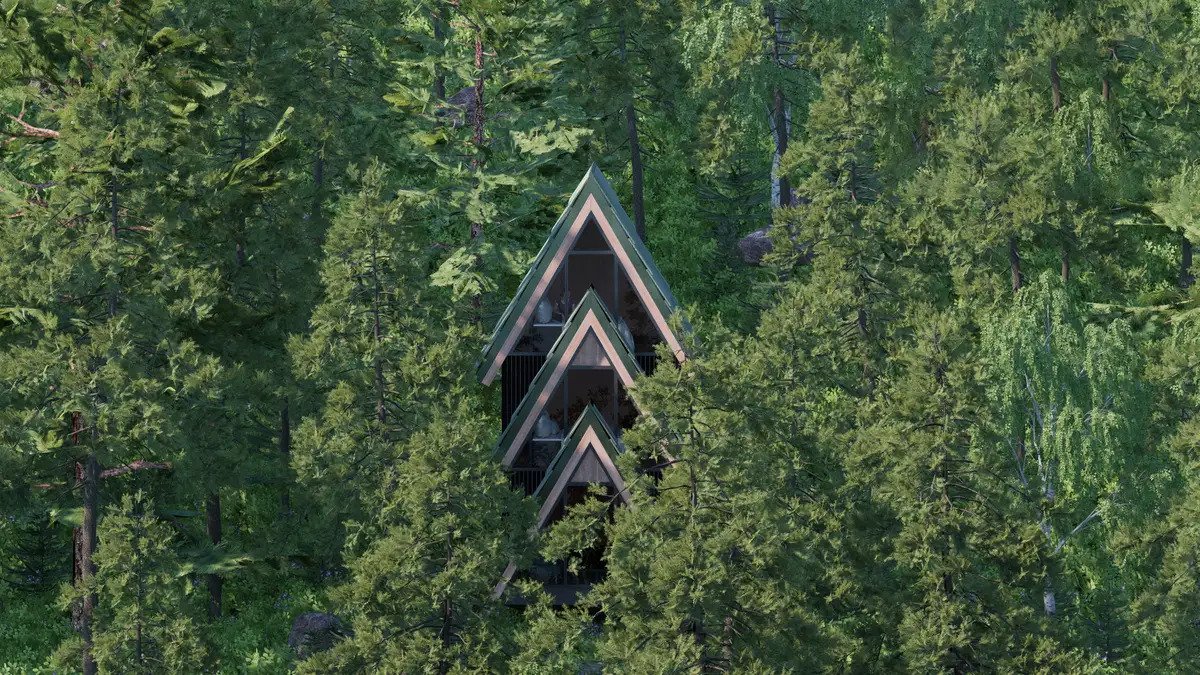 Chata v tvare borovice, Taliansko