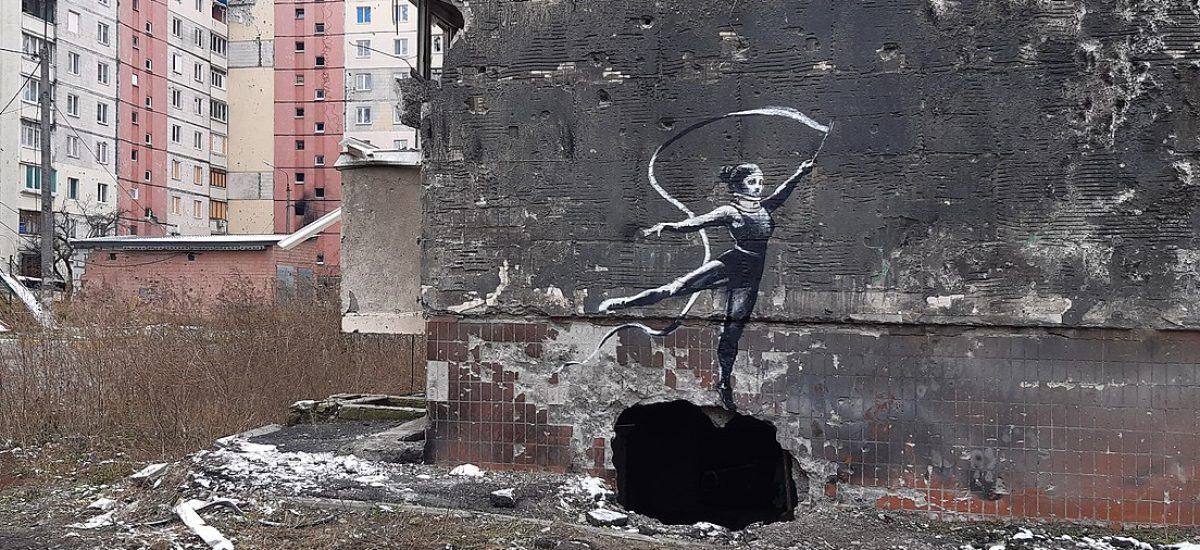 banksyho maľba na Ukrajine