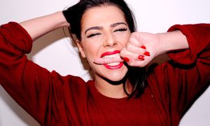 Výrazné pery make-up