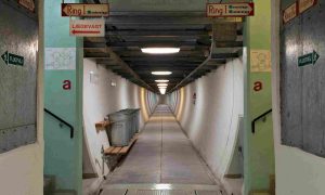 nukleárny bunker a chodba v ňom