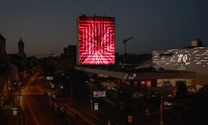 Biela noc - videomaping -vizualizace glo