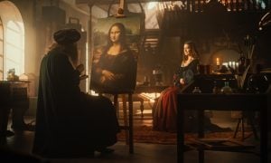 Leonardo da Vinci maľuje Monu Lisu