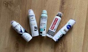 deodoranty proti fľakom test