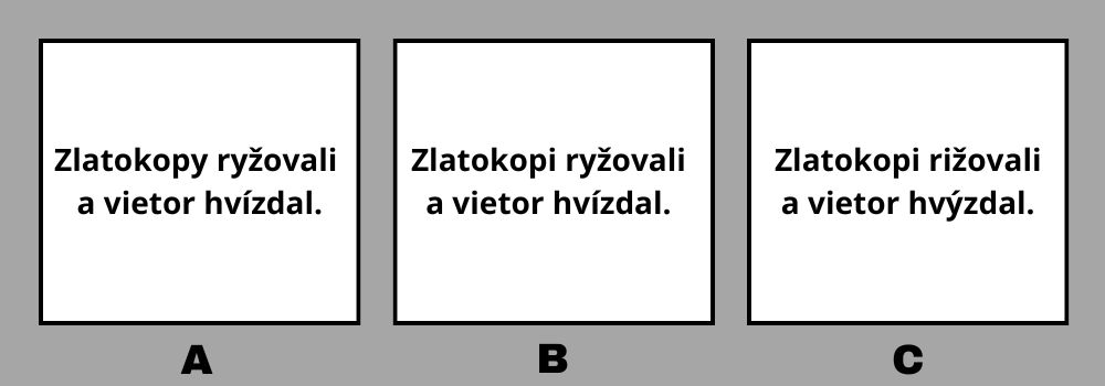 ktorá veta je správna