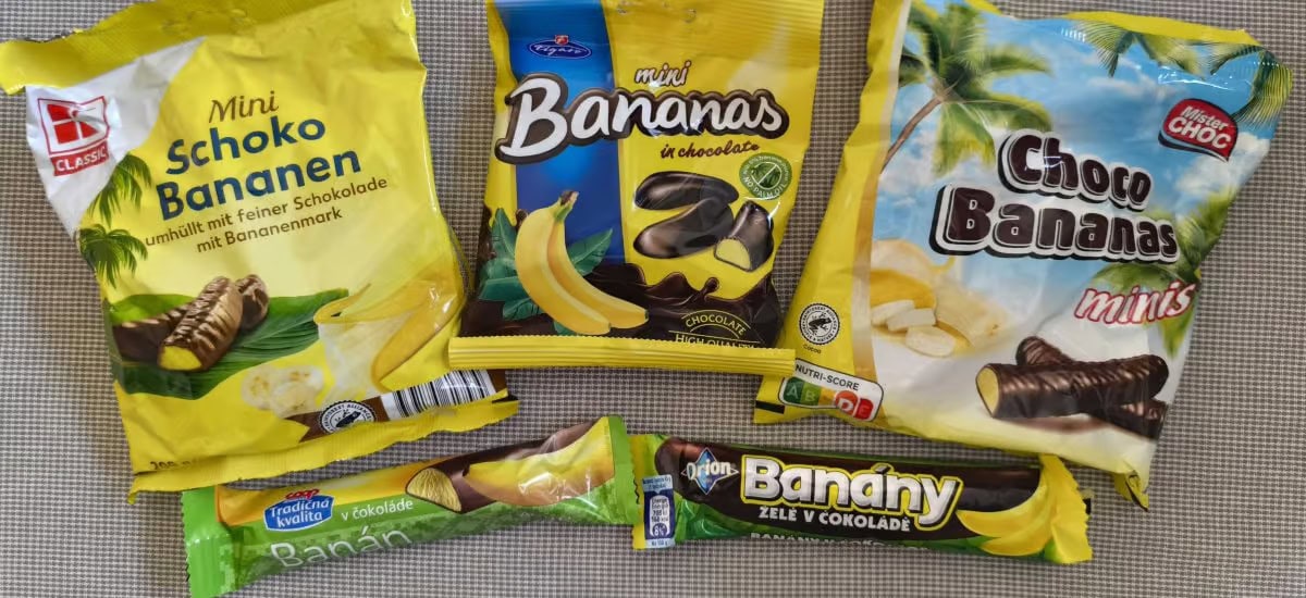 banány v čokoláde test