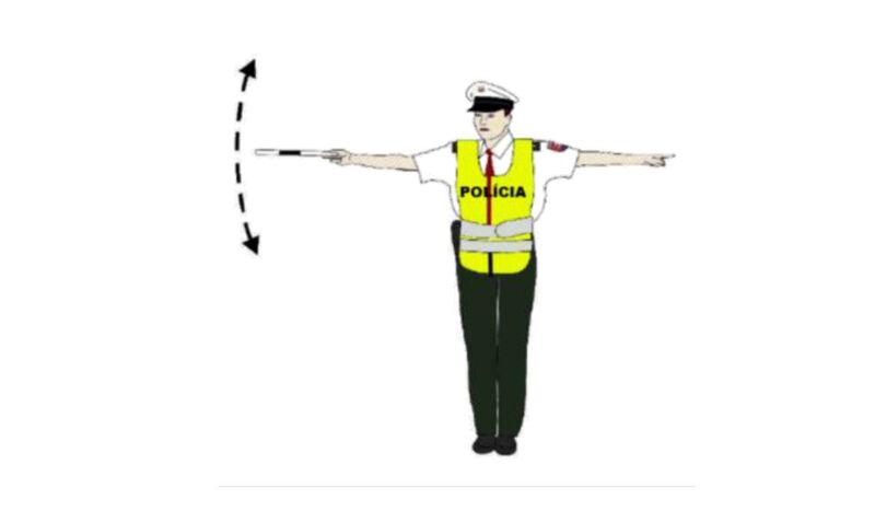 pokyny policajt na križovatke